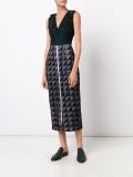adire and lace fitted dress