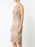 floral applique midi dress