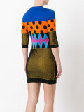 patchwork effect knitted dress