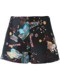 snacks print shorts