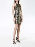 python-effect sequinned halterneck dress
