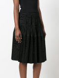 pleated A-line skirt