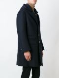 layered hooded coat