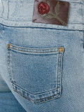 lace-up vintage effect flare jeans