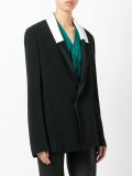 contrast shawl collar blazer