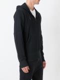 logo print zipped hoodie