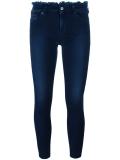 frayed trim skinny jeans