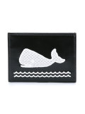 whale embroidered cardholder