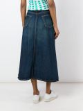 draped denim skirt