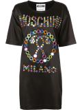 mirror embroidered logo dress