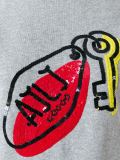 sequined keychain logo sweatshirt