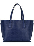 embossed pattern tote bag 