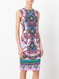 geometric print bodycon shift dress