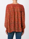 printed V-neck blouse