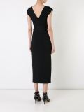 crepe knit v-neck dress