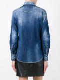 distressed denim shirt