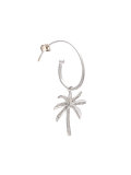 diamond palm tree charm earring