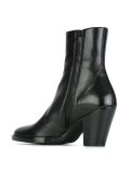stacked heel ankle boots