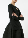heart embroidered knitted top