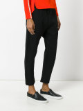 drawstring tapered trousers 