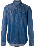 chest pocket denim shirt