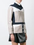 colour block military jacket 