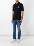 'Woven Collar Pique' polo shirt