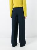 pleated straight trousers