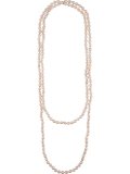 faux pearl double strand necklace