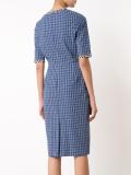 checked midi dress