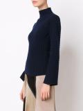 high neck ribbed jumper