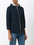 three-quarters sleeve zipped jacket