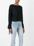 'Sonar' sleeve tie sweatshirt