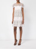 peplum hem lace dress