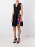 zippered fit and flare dress
