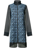 high neck zipped coat