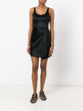 draped mini dress