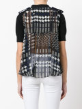houndstooth panel knitted top 