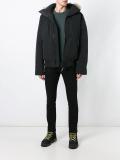 removable hood bomber jacket