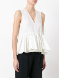 flared V-neck tank