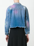 embellished apliques cropped denim jacket