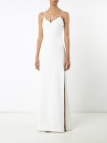 embroidered metal detail gown 