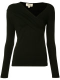asymmetric V-neck top