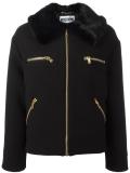 faux fur collar jacket