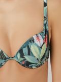 printed demi bikini top
