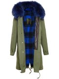 Long Cotton-Canvas Parka with Raccoon Fur Hood