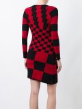 multi checked dress