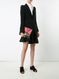 embroidered flowers clutch bag 