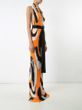 halterneck ribbed dress