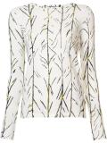 branch print T-shirt